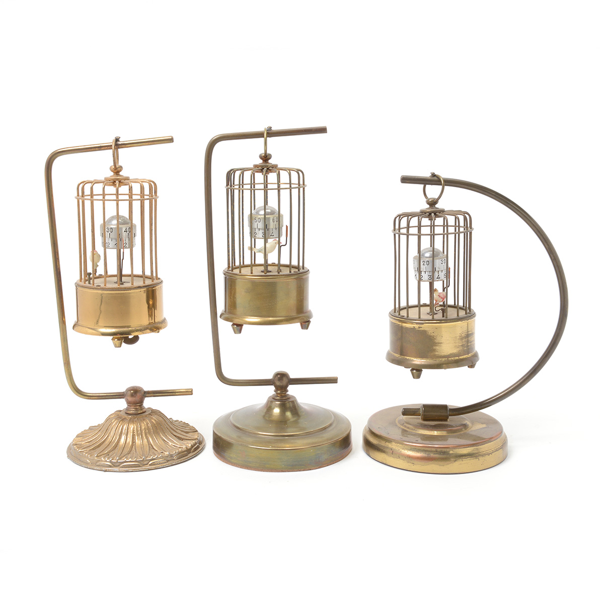 Three Hanging Birdcage Music Boxes with Clock Mechanism - Image 2 of 13