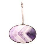 Vivianna Torun Bulow-Hube for Georg Jensen, Amethyst, Silver Modernist Pendant