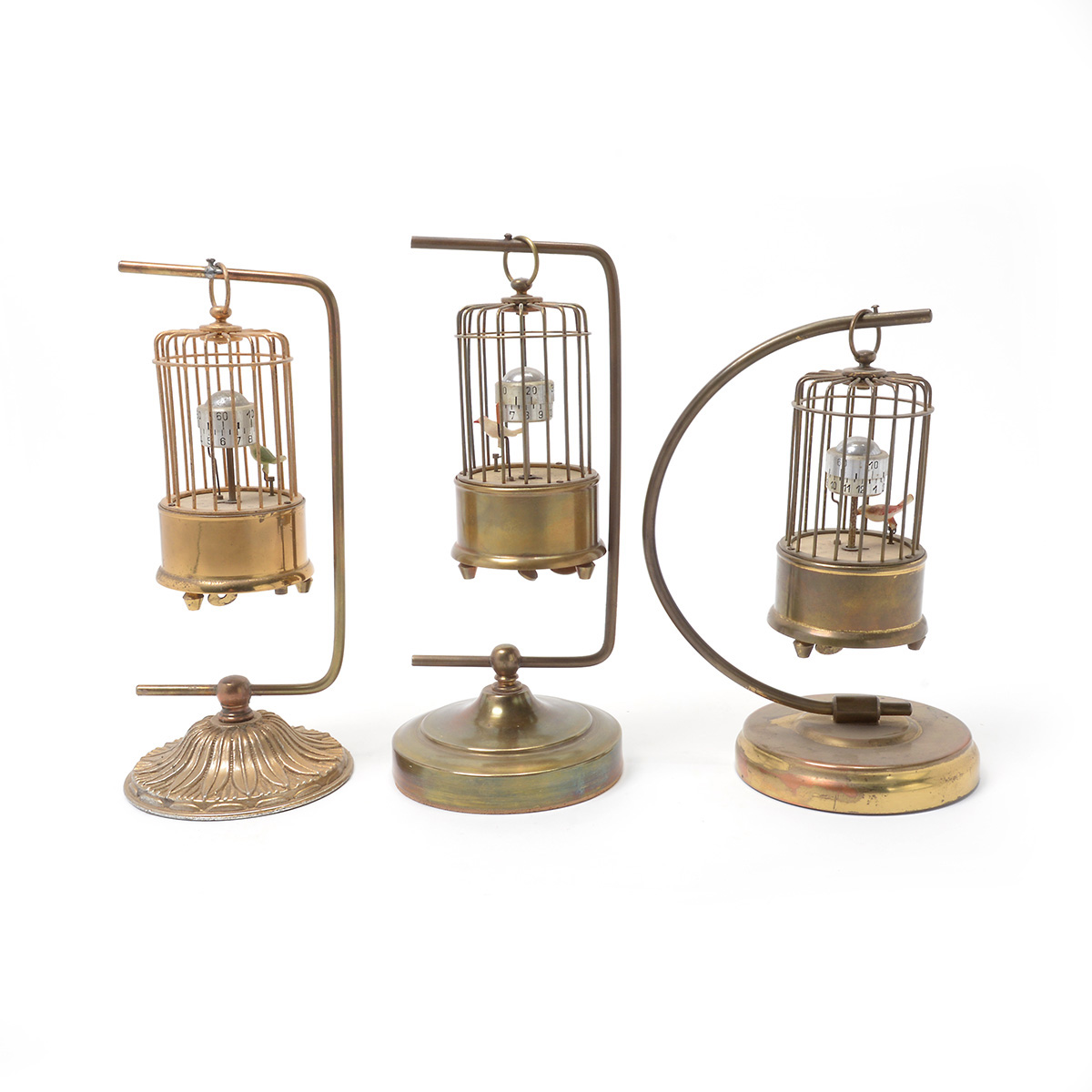 Three Hanging Birdcage Music Boxes with Clock Mechanism - Image 3 of 13