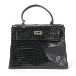 Hermes Black Alligator Purse