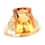 Citrine, 14k Yellow Gold Ring