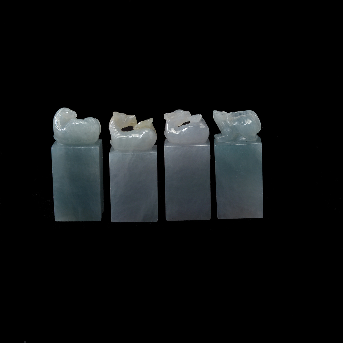 Set of Twelve Small Jadeite Seals - Image 6 of 7