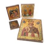 Four Painted Wood Icons
