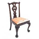 American Chippendale Mahogany Side Chair.