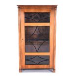 Biedermeier Style Parcel Ebonized Birch Vitrine Cabinet.