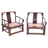 Pair of Rosewood Southern Official's Armchairs*