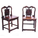 Pair of Rosewood Side Chairs*, Late 19th/Early 20th C