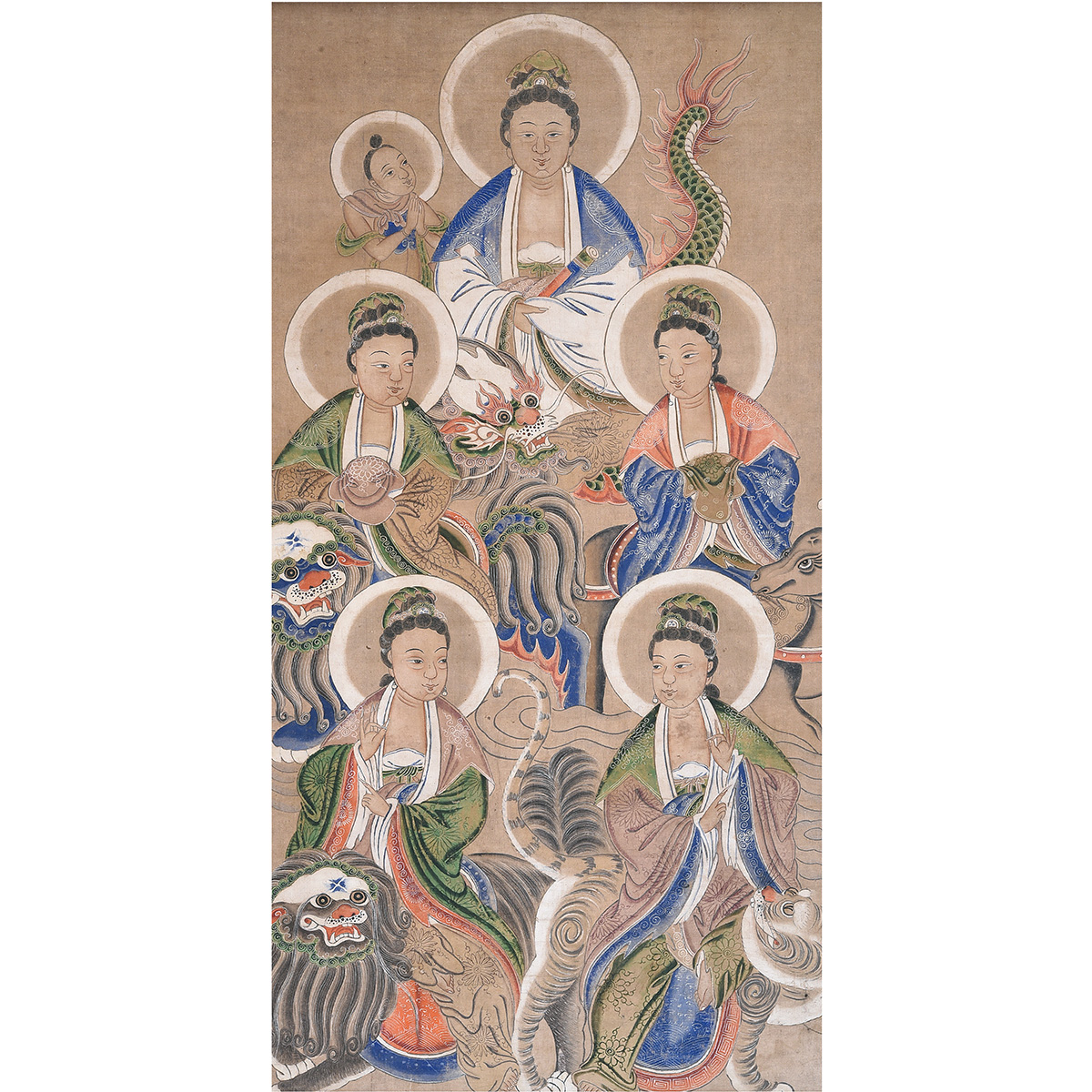 Large Painted Daoist Motif Image