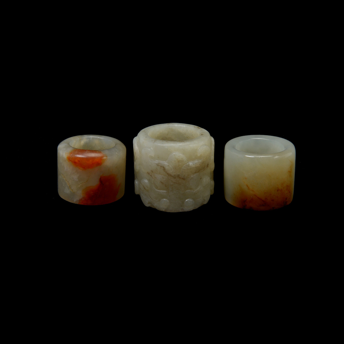 Seven Jade Archer's Rings, Qing Dynasty - Image 2 of 5