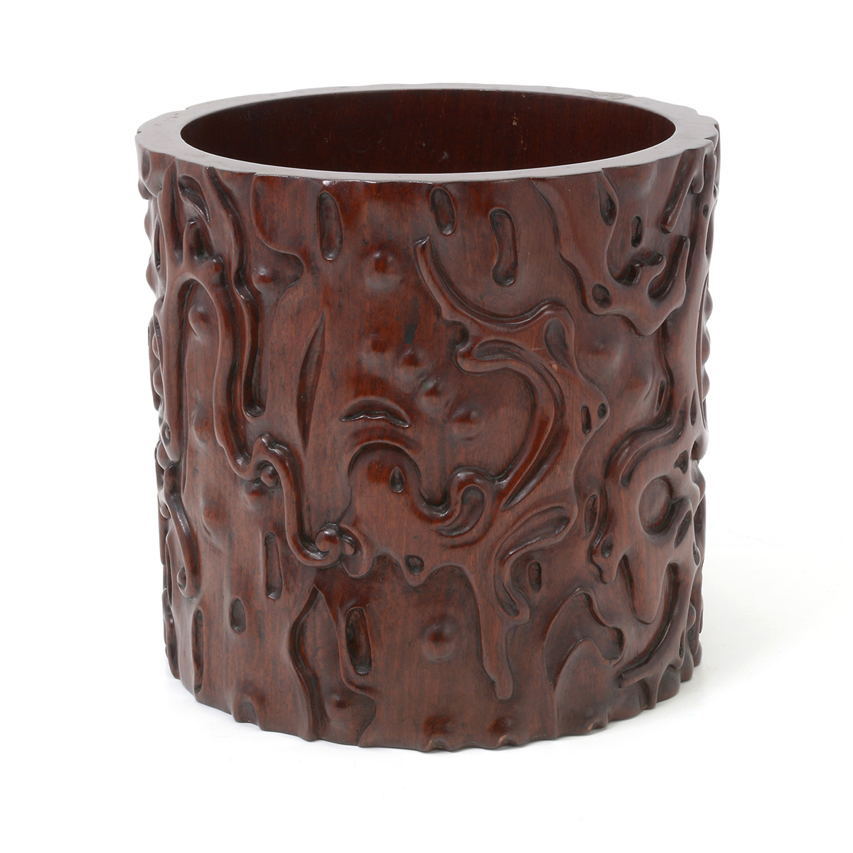 Large Rosewood Brush Pot* - Image 3 of 5