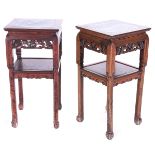 Pair of Rosewood Stands*, Late 19th/Early 20th C