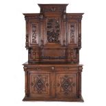 Walnut Baroque Style Breakfront Cabinet