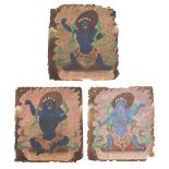 Three Tibetan Buddhist Paintings