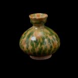 Small Sancai Glazed Pottery Vase, Tang Dynasty