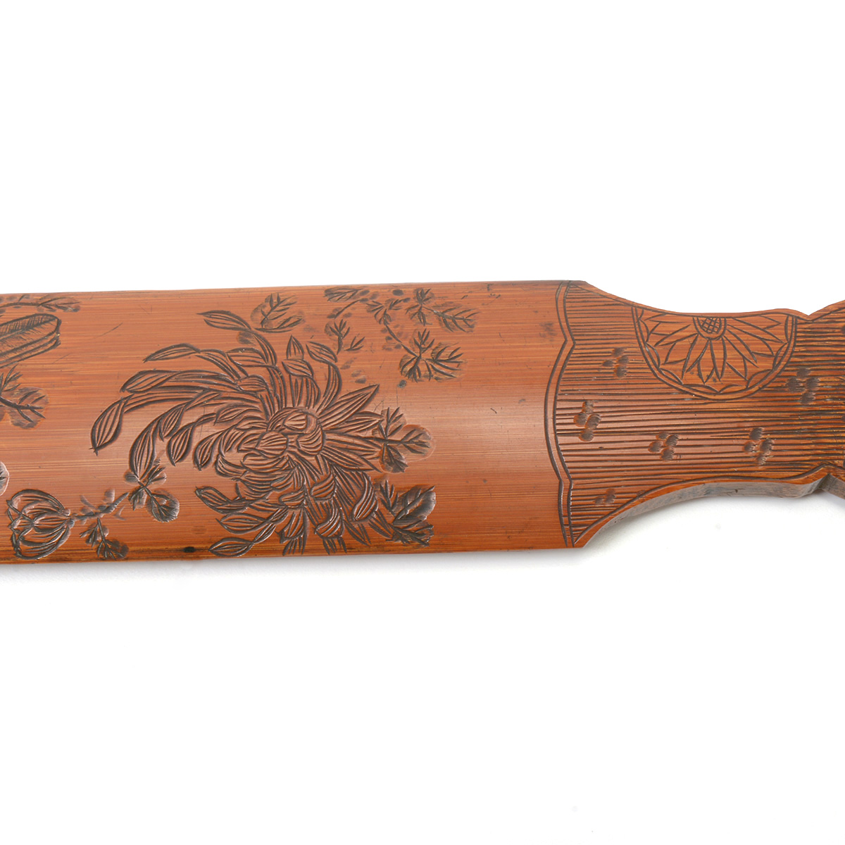 Carved Bamboo Page Turner, Republic Period - Image 4 of 6
