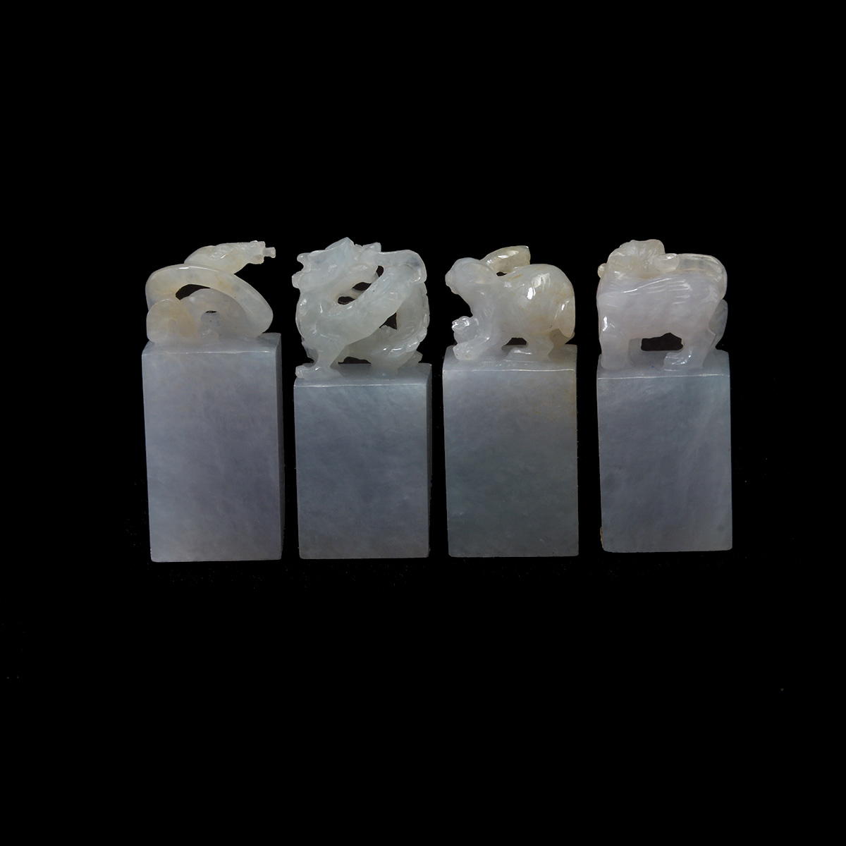 Set of Twelve Small Jadeite Seals - Image 5 of 7