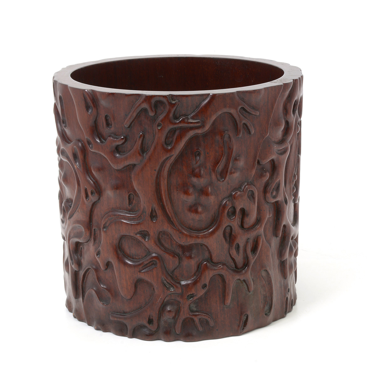 Large Rosewood Brush Pot* - Image 2 of 5