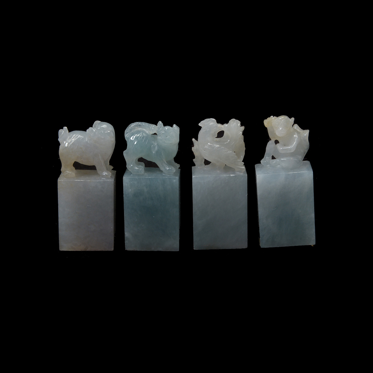 Set of Twelve Small Jadeite Seals - Image 4 of 7