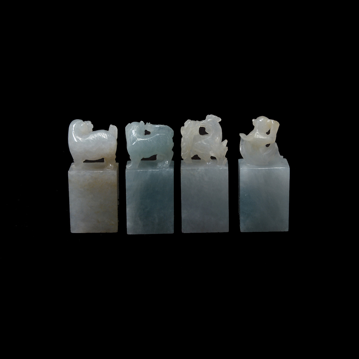 Set of Twelve Small Jadeite Seals - Image 7 of 7