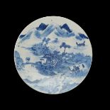 Underglaze Blue 'Landscape' Dish, Kangxi Period
