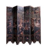 Six-Panel Lacquered Folding Screen