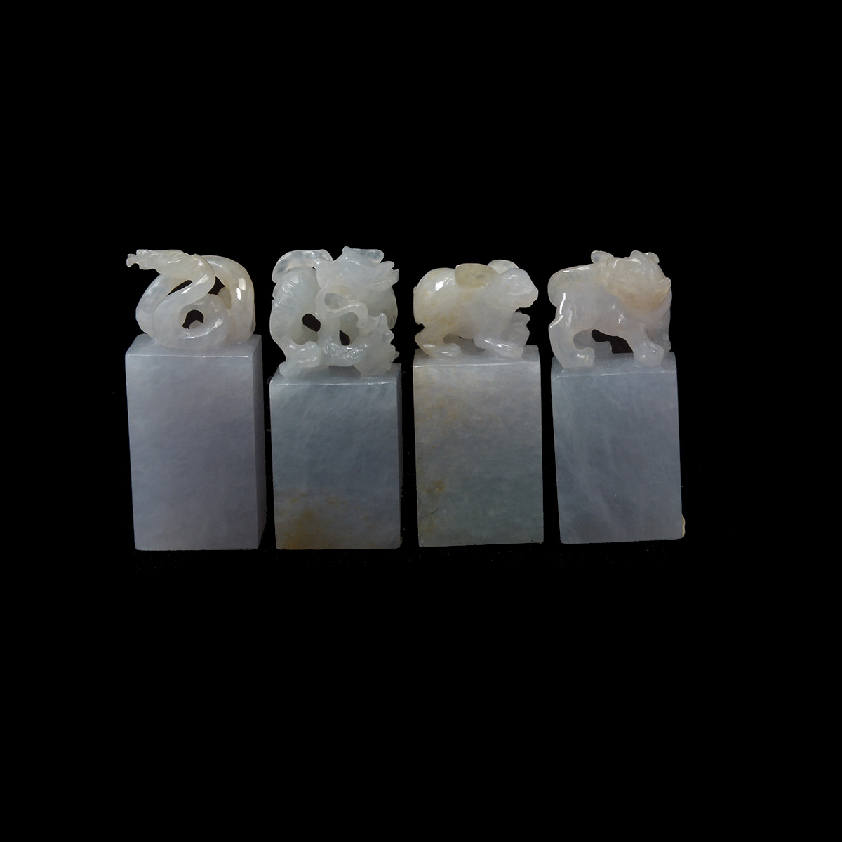 Set of Twelve Small Jadeite Seals - Image 2 of 7