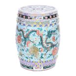 Famille Rose Garden Stool, Late Qing