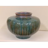 A Pilkington's Royal Lancastrian Pottery streak glazed jardiniere , 8.5” diameter – neck cracked.