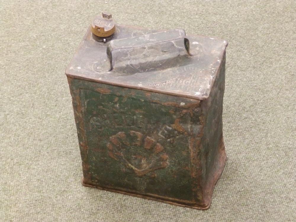 A 1920's Shell Mex petrol can.