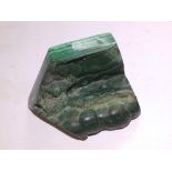 A malachite bookend, 6”.