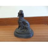 A bronze reproduction study of a setter, 7.5” high.