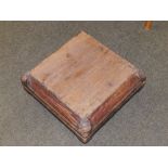 An old Indian wooden square spice box .