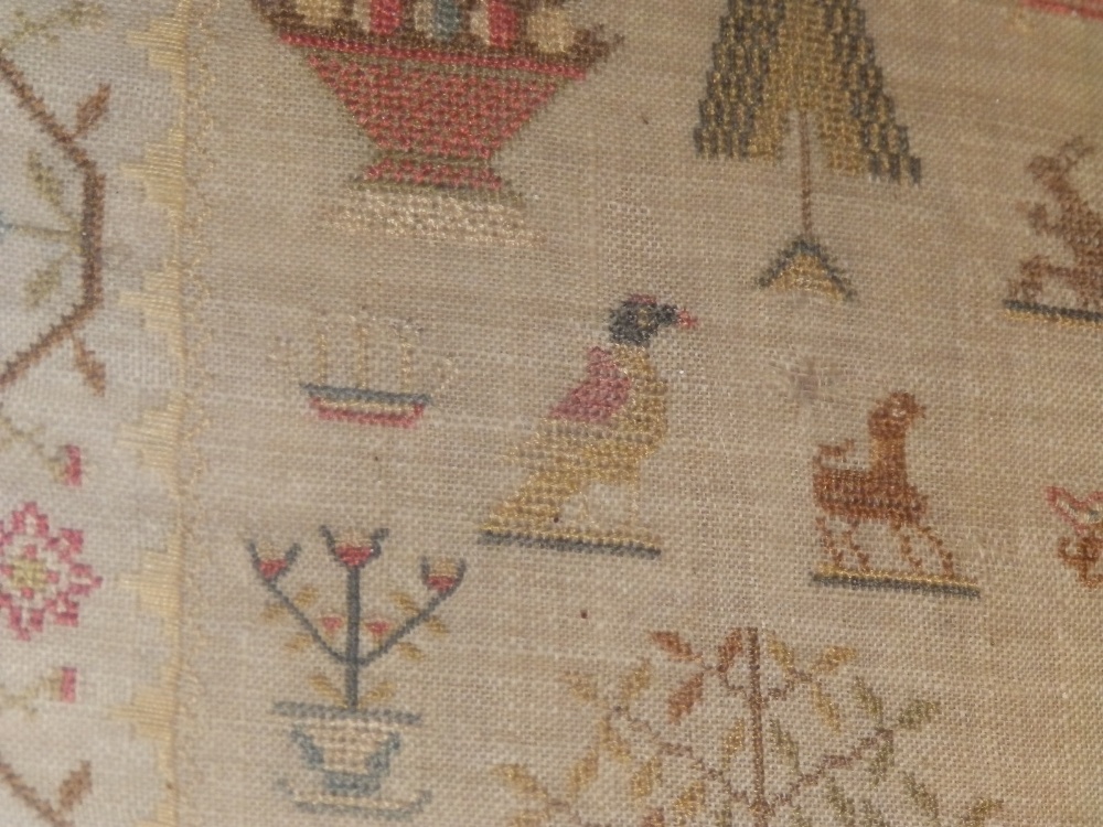 An early 19thC silkwork sampler – 'Mary Ann Abel Her Work Aged Eleven Years Anno Domino 1835, a - Image 2 of 2