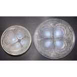 R. Lalique – a Coquilles pattern shallow dish, No 3012, 8” diameter and a small Coquilles bowl, No.