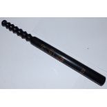 A painted truncheon – 'City of Bath, 1872'