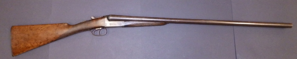 A deactivated double barrel shotgun by T. Horsley with 30” barrels together with Birmingham Proof