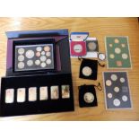 1975 & 1978 proof sets, a London 2012 Olympic ingot set and others.