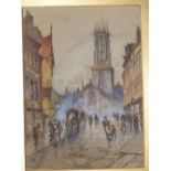 Frank Harris – two watercolours – 'Evening in the City', 10.5” x 7.5” and 'Williams College' 7” x