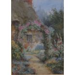 Theresa Sylvester Stannard (1898-1947) – a pair of watercolours – Cottage garden scenes, signed, 10”