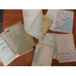 A collection of WWII German maps including a map of the British Isles together with a small quantity