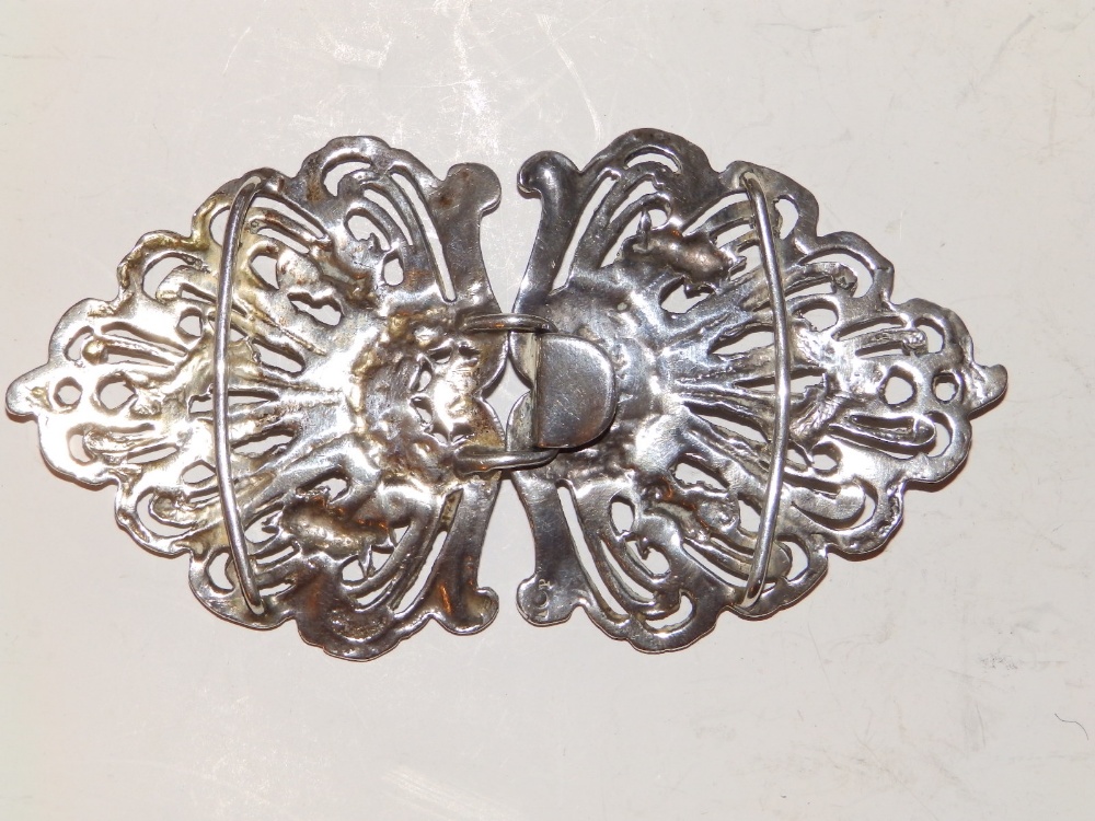 A nurse's silver buckle – William Comyns, London 1898., 5”. - Image 2 of 2