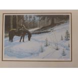 Richard A. Freeman – a signed limited edition colour print – A horseman, 292/350.