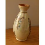 A Wedgwood lustre vase decorated with butterflies, 5” - cracked rim.