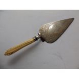 A Victorian ivory-handled EP presentation trowel – presented by the members of the Pudsey local