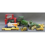 A group of die cast agricultural and constructional model vehicles,