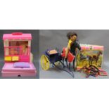 A Sindy 'Gig and Harness' set, comprising jockey, horse and cart,