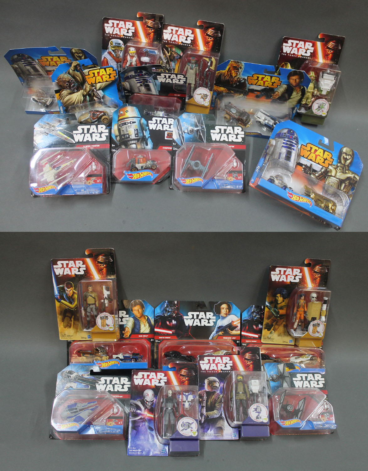 20 boxed Disney Star Wars action figures and vehicles