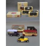 A group of 6 boxed modern Corgi Commercial and other diecast model vehicles and a collection of