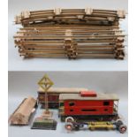 A collection of build-a-loco parts, track,