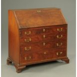 A George III mahogany bureau,